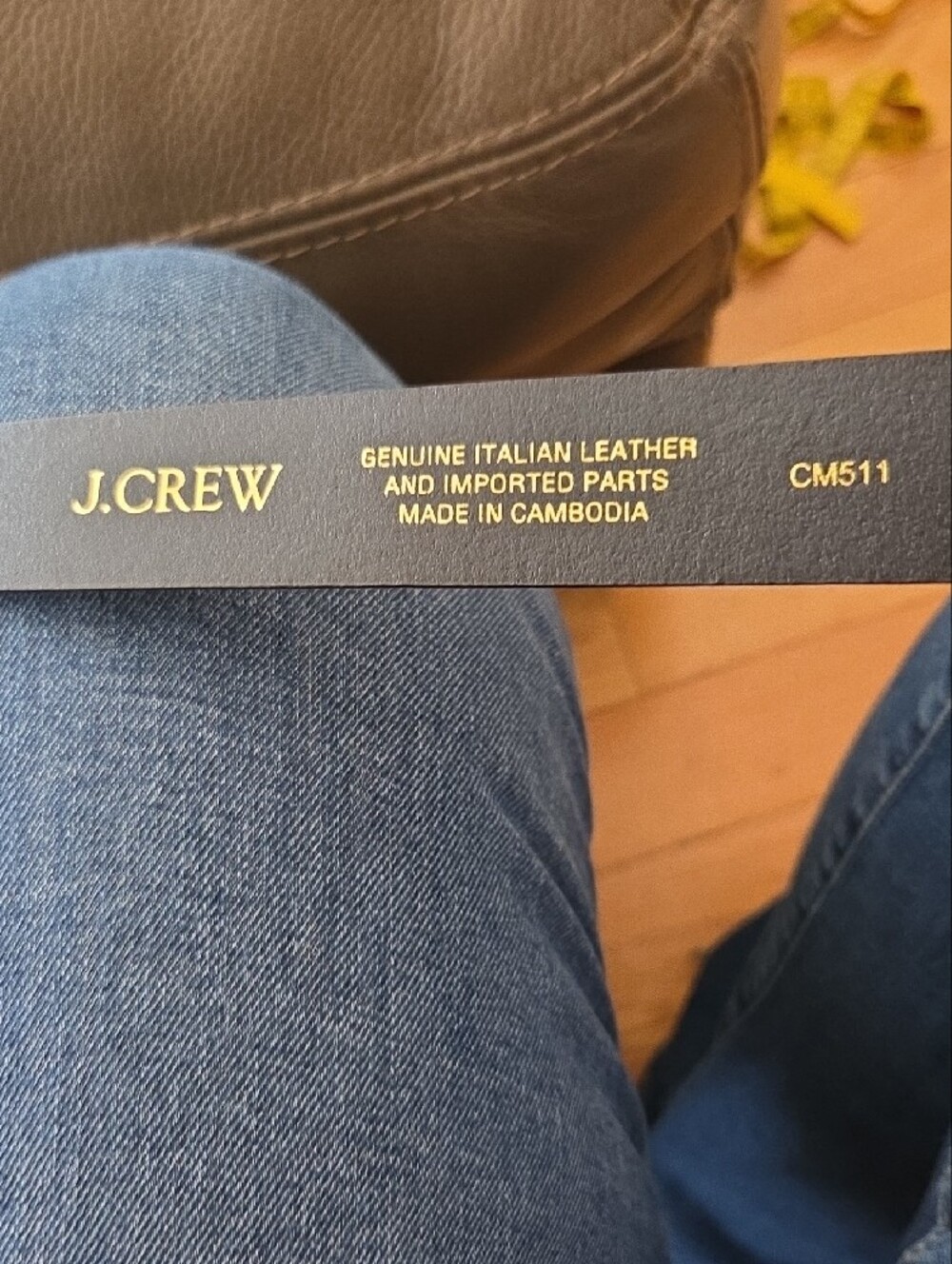 J. Crew Italian Leather Rectangle Belt - Picture 6 of 10